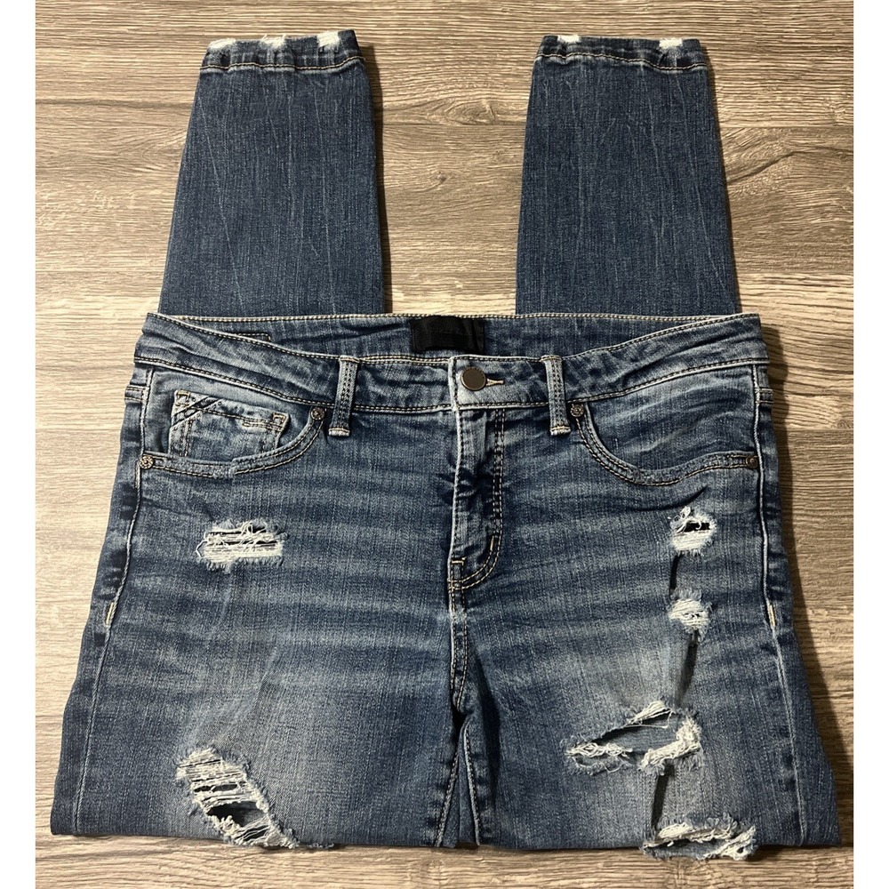 Buckle Black Fit No. 53 Skinny Stretch Mid Rise Distressed Jeans SZ 30 (32x26) - Picture 2 of 16